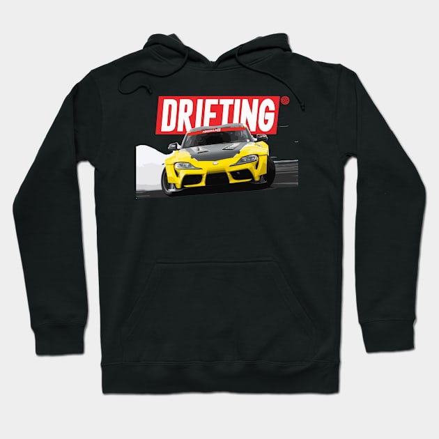 MK5 GR SUPRA TURBO A91 turbo drifting sideways fredric aasbø Hoodie by cowtown_cowboy